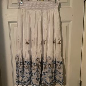 COPY - Floral midi lined skirt